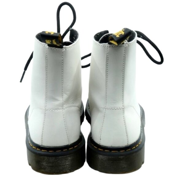 DR MARTENS~Luana Boot~WHITE LEATHER LACE UP COMBAT BOOTS~Women's Size 8 NWOT - Picture 3 of 6